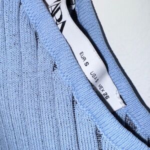 ZARA Linen Blend Knit One-Shoulder Sweater